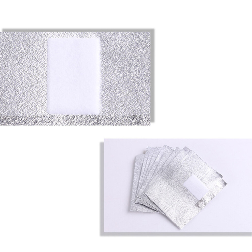 100Pcs Nail Art Removal Wraps Aluminium Foil Gel Polish Soak Off Sheets & Wraps