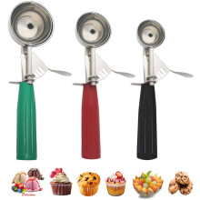 Professioneller Portionierer aus Edelstahl für präzise Portionskontrolle, ergonomisches System mit farbcodierten Griffen zur einfachen