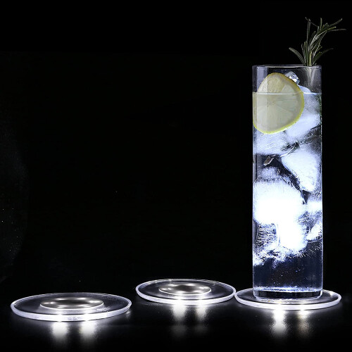 Φωτιζόμενο σουβέρ πολλαπλών χρήσεων Glowstone4Pcs, διαφανές ακρυλικό εξαιρετικά λεπτό 2