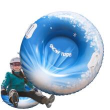 Winter Snow Tube - Inflatable Children Snow Tube for Sledding - 31.5 Inch Foldable Sport Toy with 2 Handles for Cold Weather Outdoor Skating Skiing