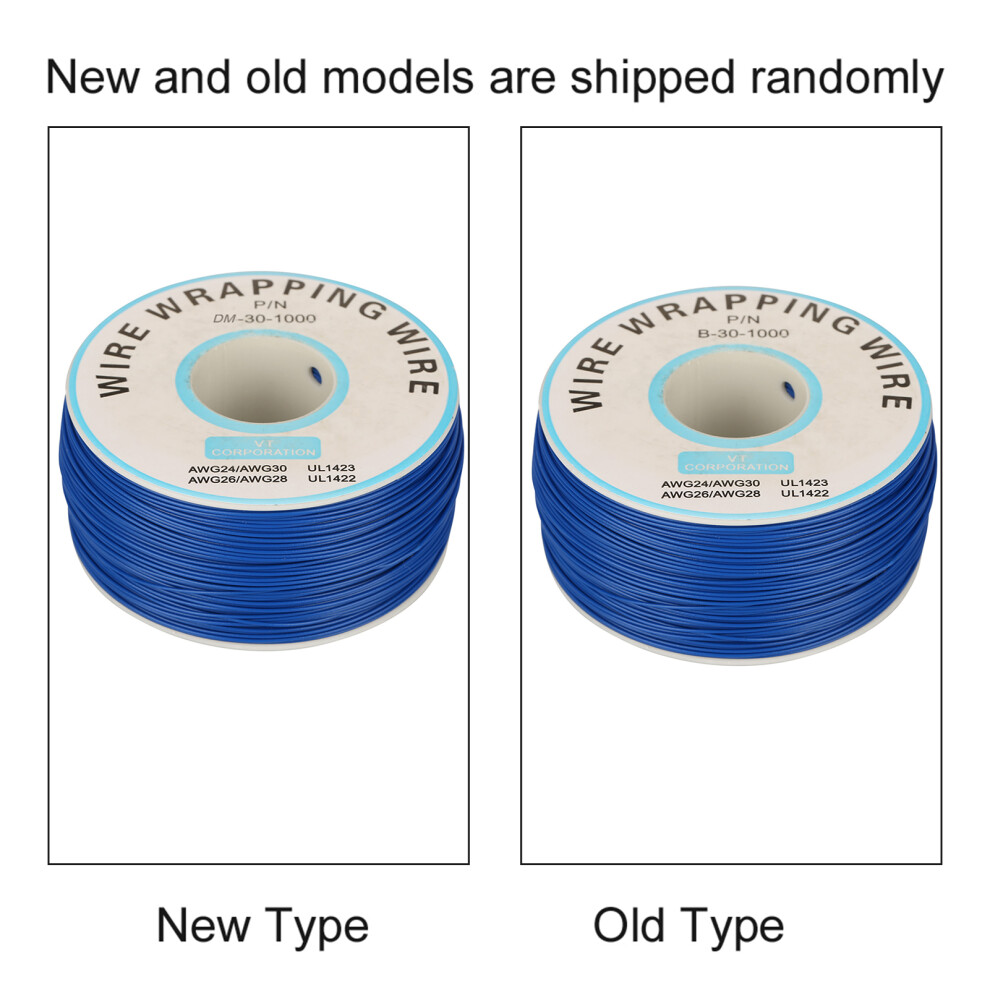 1Roll Blue Copper Wire 30Awg Strand 0.25Mm Core Diameter For Diy Electronics 9411362644404