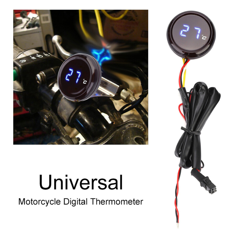 Water Temp Gauge With For Motorcycles 0-120C Accurate Reading Blue/Light 8441362644587