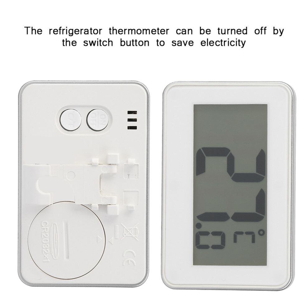 Digital Waterproof Refrigerator Thermometer With High Precision White 9321362644437