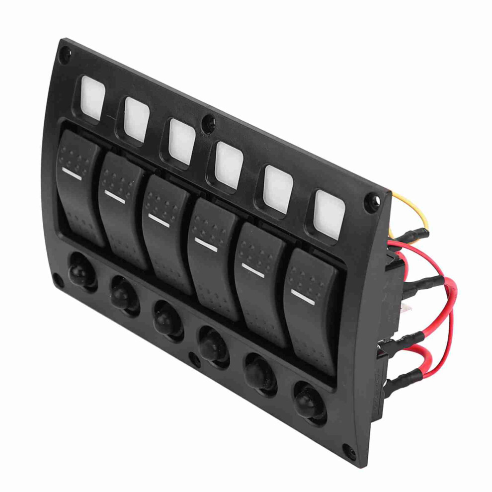 6P 12/24V Waterproof Toggle Switch Panel With Led Indicator, 45A, 191X114mm 4051362644995