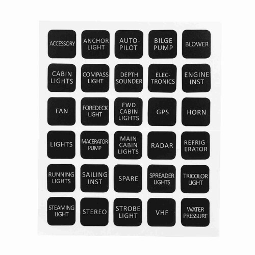 6P 12/24V Waterproof Toggle Switch Panel with LED Indicator, 45A, 191x114mm 2