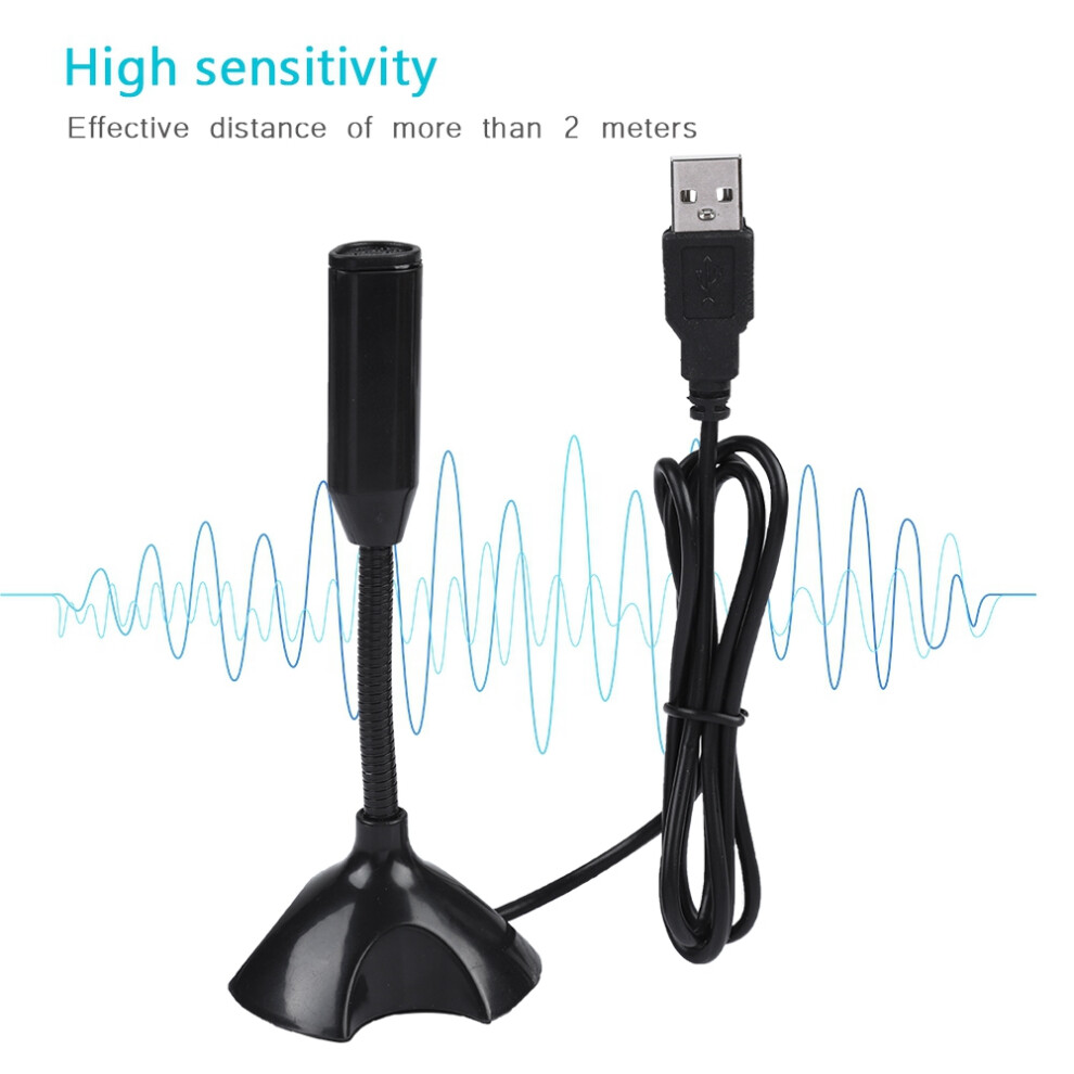 Mini Usb Condenser Microphone With Flexible Desktop Stand For Pc & Laptop 8731362644862