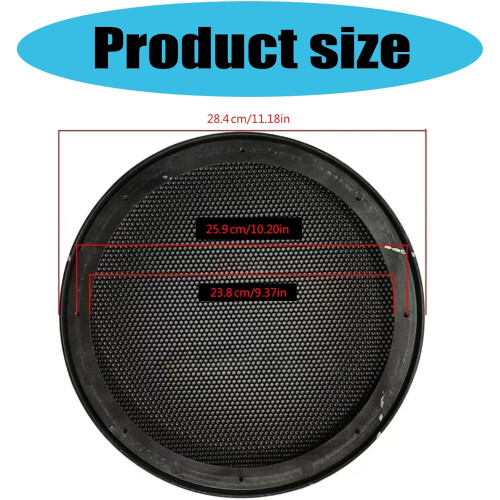 10 Inch Speaker Grills, Solid Metal and ABS Constructions with Reflective Coating, Strong Metal Grill 2