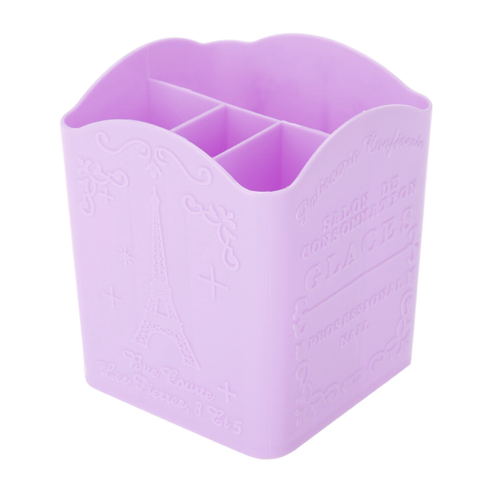 Purple Eiffel Tower Storage Box For Stationery & Cosmetics