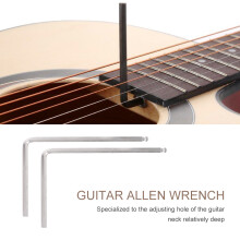 2 PCS Truss Rod Allen Wrench Set 4mm / 5mm Ball End for Acoustic Guitars Silver