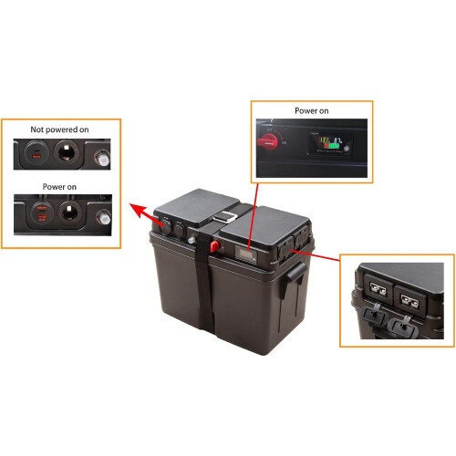 Battery Box, Marine Case, Multipurpose Power Center for Marine Trailers, 1