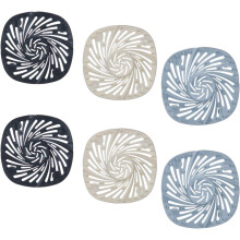 Flexible TPR Material Drain Cover, Shower Drain Hair Catcher for Easy Installation in Kitchen Bathroom, 6 Pack