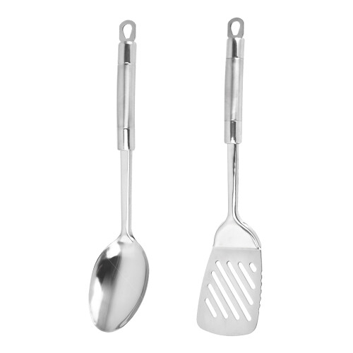 Practical Design Spaghetti Fork, Heat-resistant Stainless Steel Serving Tools for Kitchen Pasta, Vegetable Serving Utensils Set (2 Piece)