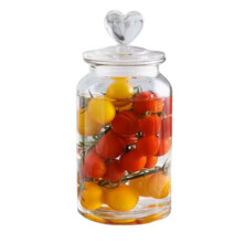 Coperchi ermetici con guarnizione in gomma per barattoli di vetro trasparente, contenitori per alimenti con chiusura sicura, barattoli decorativi in
