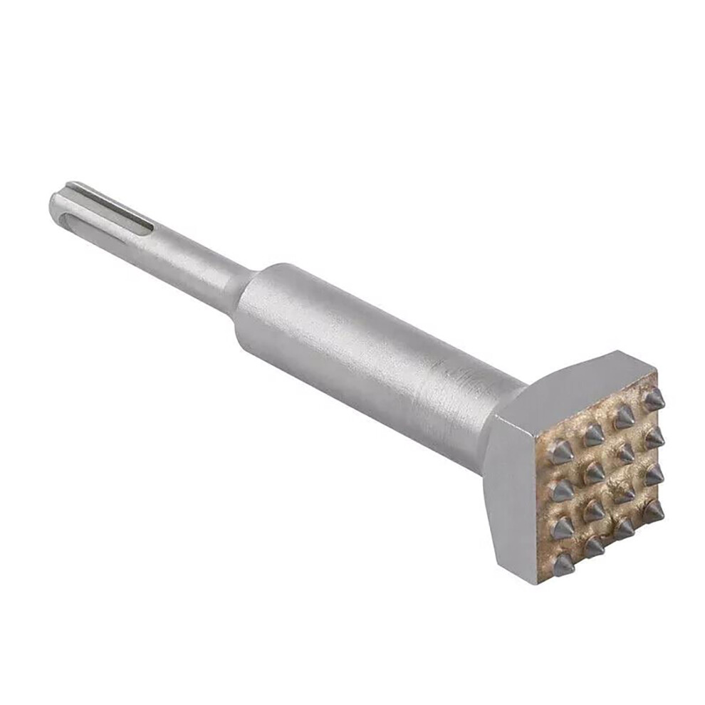 Carbide 16-Teeth Hammer Chisel Bit With Square Head & 10Mm Round Shank Rotary Hammer Tool For Concrete Marble Brick Wall 9105992177516