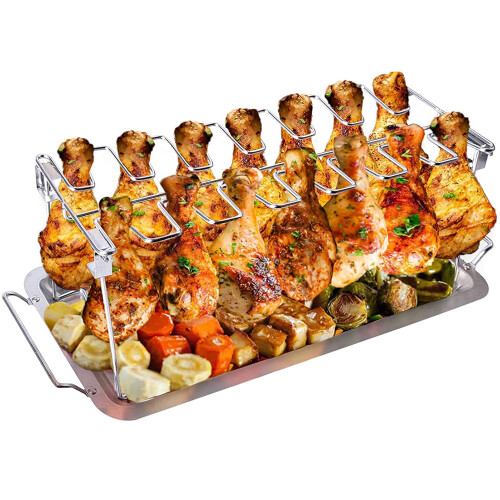 Αξεσουάρ ψησταριάς από ανοξείδωτο ατσάλι Perfect Cook, σχάρα για μπούτια κοτόπουλου