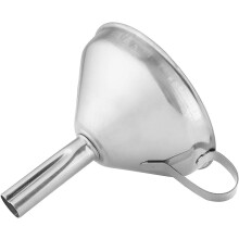Stainless Steel Wide Mouth Funnel, Kitchen Utensil With Narrow Heart-shaped Stem For Smooth Pouring And Detachable Strainer, Trusted And Reliable Tool