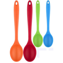 Durable Silicone Spatula Set, Non-Toxic & Odorless Cooking Utensils, Heat Resistant Up To 600F, Ergonomically Shaped Handles, Set Of 4 In Assorted Vi