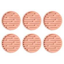 Abwaschbare Silikonuntersetzer, geriffeltes Design, hitzebeständig, für Couchtisch, Schreibtisch, Homeoffice (Set)