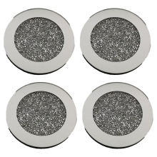 Round Drink Coasters, Crystal Wine Coasters With Mirror Design, Home Decor That Offers Durability And Waterproof Protection