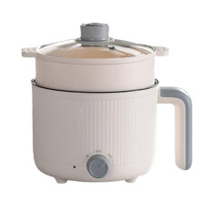 Electric Hot Pot with Steamer Basket - Non-Stick Cooking Pot for Ramen & Steaming - Perfect for Home, Office, Dorm Use 1.8L