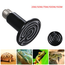AC220-230V 150W Ceramic Infrared Pet Heat Emitter Bulb E27 Base Black