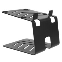 Metal Audio Speaker Stand Durable Bookshelf Risers for Enhanced Sound Clarity Desktop Monitor Rack for Home Office Gaming Sturdy Metal Design Black