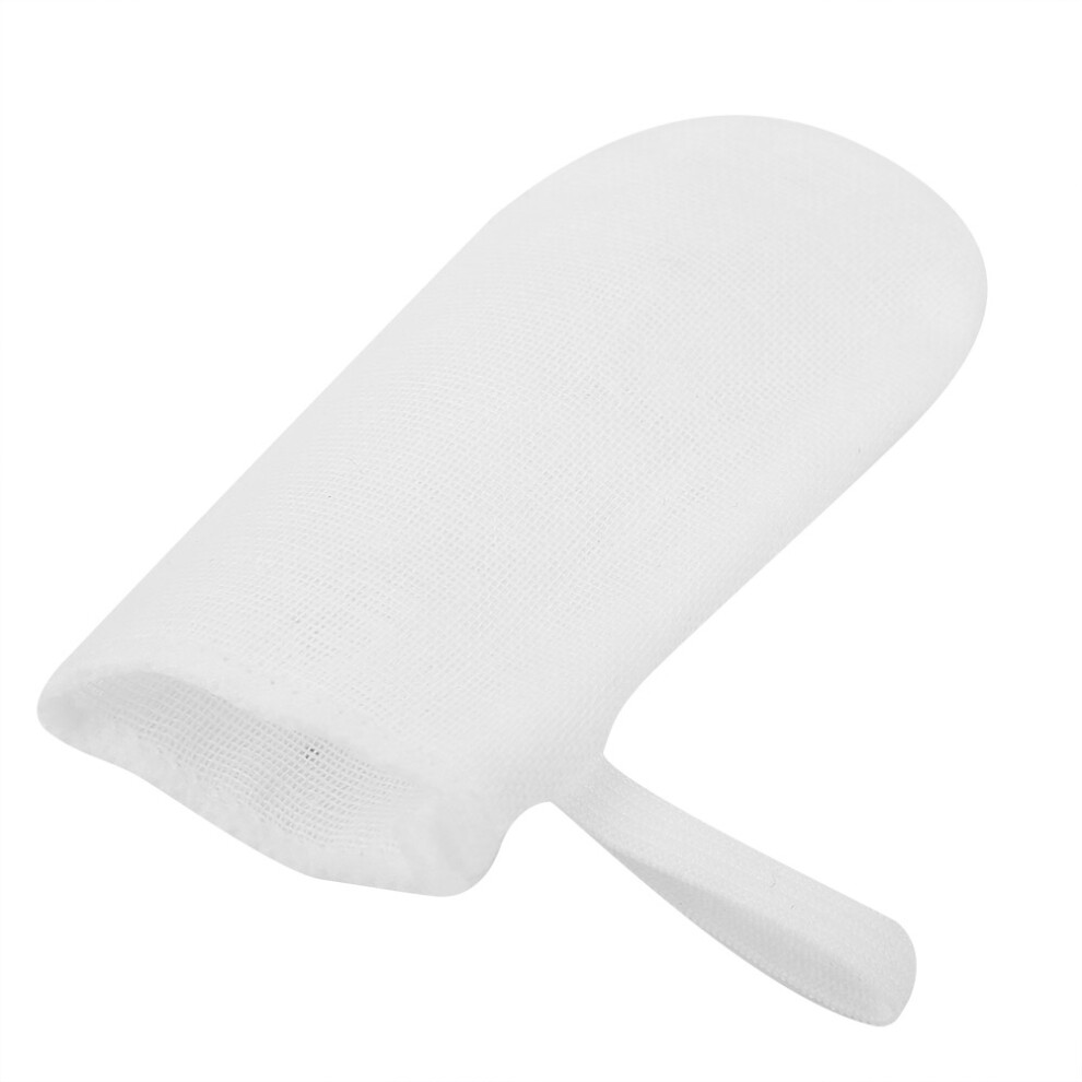 6Pcs Cotton Gauze Finger Cots For Kid Baby, 8X3.5cm, Reusable White