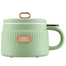 Electric Hot Pot, 1.6L Non-Stick Portable Cooker, Multi-Function Design for Ramen and Steak, Over-Heating and Boil Dry Protection Green