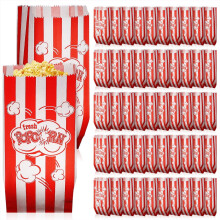 Sacchetti per popcorn con materiale affidabile, sacchetti di carta trasparenti per snack per feste ed eventi, contenitori per dolcetti dal design