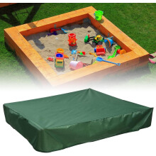 Bâche carrée pour bac à sable 120 x 120 cm, avec cordon de serrage, pour bac à sable intérieur ou extérieur, protection imperméable et