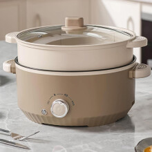 Electric Hot Pot, 3L Non-Stick Versatile Electric Skillet, Glass Lid Steamer Basket for Steaming, Boiling Frying Stewing