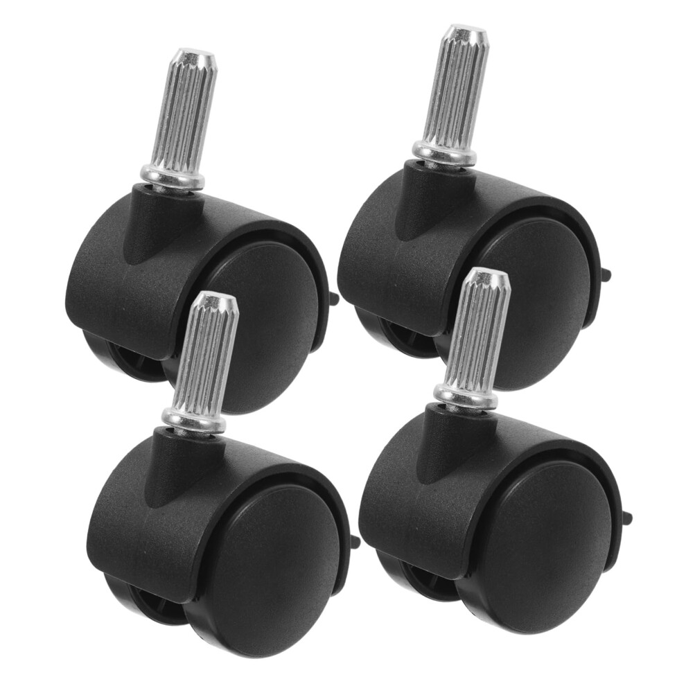 4Pcs Heavy Duty Swivel Caster Wheels With Brake Lock Replacement For Desk Chairs Carts Furniture And Workbenches White Pu Quiet Fit 9067246841478