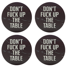 Ceramic Stone Coasters, Premium Textured Waterproof Absorbent Round Coasters for Drinks with Non-Slip Cork Back, Protect Furniture from Scratching, 4P
