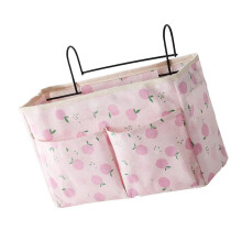 Fashionable Lovely Pattern Hanging Bedside Storage- peach
