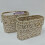 Sturdy Wicker Imitation Storage Basket for Bathroom-White L 7
