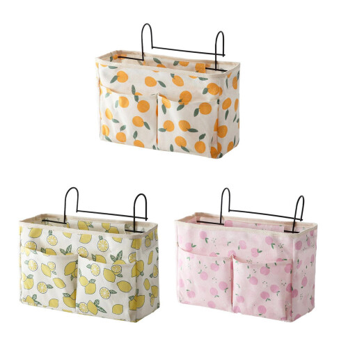 Fashionable Lovely Pattern Hanging Bedside Storage- peach 1