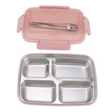 Fiambreras Bento, recipientes reutilizables para alimentos, aptos para alimentos, con compartimentos, de acero inoxidable, perfectos para el control