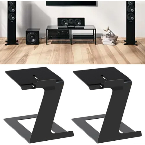 and Stable Speaker Stand Desk, Load 10 kg, Adjustable Depth for Small and Medium Speakers 2