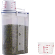 Récipient de conservation hermétique, gobelet doseur de rechange transparent en plastique pour le riz, en polypropylène de haute qualité,