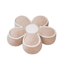 Decorative Plush Flower Cushion Pillow Offer Comfort And- beige