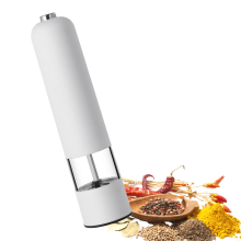 Multitalent für Gewürze: Leicht zu befüllende Gewürzmühle aus gebürstetem Edelstahl und Acryl, manuelles Keramikmahlwerk, Aromakappe für
