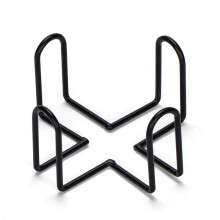 Oszczędzający miejsce uchwyt na podkładki okrągłe i kwadratowe, minimalistyczny design, czarny, żelazny metalowy pojemnik z wykończeniem
