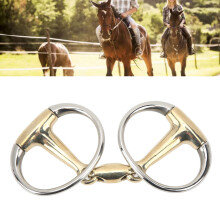 Horse Riding Snaffle Bit 135mm Stainless Steel Copper Loose Ring Equestrian Bit