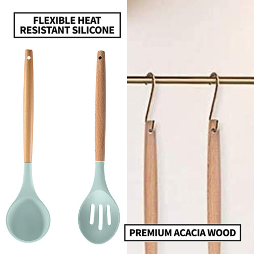 Cook's Essential, Non-Slip Silicone Spatula Set, Solid Spatula Turner for Everyday Cooking, 2Pc 2