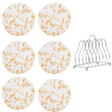 Elegante, transparente Acryl-Untersetzer, perfektes Geschenk mit Hitzebeständigkeit für jeden Anlass (mit Goldfolienverzierung)