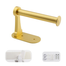 Stainless Steel Paper Towel Holder Wall Mounted, Waterproof And Rustproof Self Adhesive Paper Towel Holder Under Cabinet Fit For All Length Two Instal