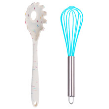 Colorful Confetti Design Silicone Spatula Set, Ergonomically Shaped for Comfortable Grip, Microwave Safe, BPA Free, Dishwasher Safe for Hassle-Free Cl