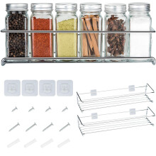 Wandorganizer, nachfüllbare Gewürzgläser aus Glas, eingeschränkte lebenslange Garantie, für Küche oder Restaurant, 2 Stück