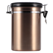 Contenitore per caffè Co2Valve, barattolo ermetico in acciaio inox con indicatore di data per chicchi di caffè interi, macinato, tè, farina,