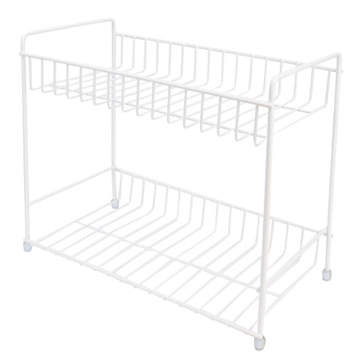 Ergonomic Kitchen Holder Sink Rack Two Tier Baskets Wrought Iron Fruit Basket Ergonomic Kitchen Holder Multi Use Storage Rack With Classification Stor